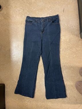 Classic Women's Dark Blue Bootcut Jeans